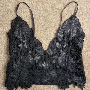 Flowery Cropped Bralette Tank Top